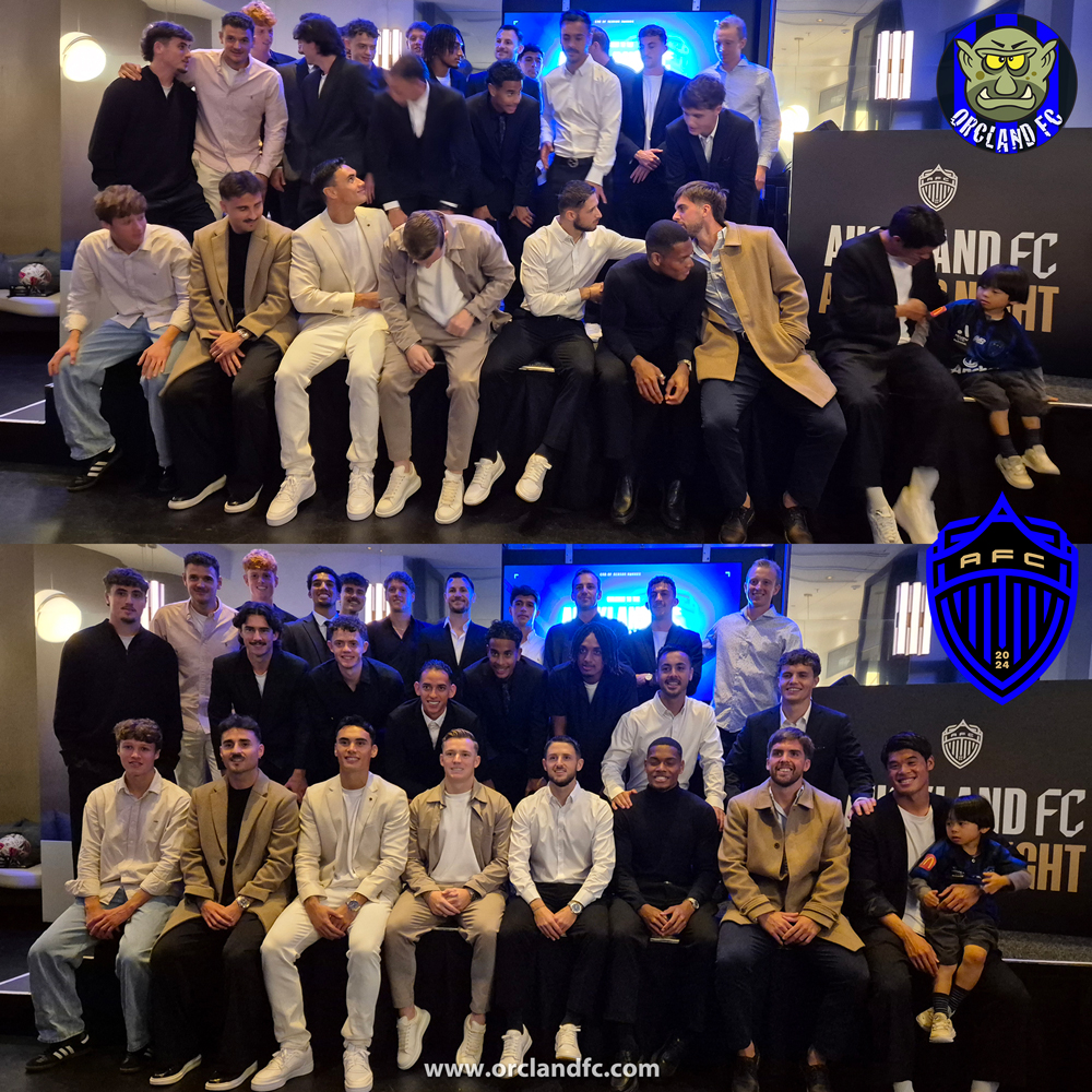 Auckland FC Players Group photos at the Auckland FC End of Season Awards Night 2025 - Orcland FC