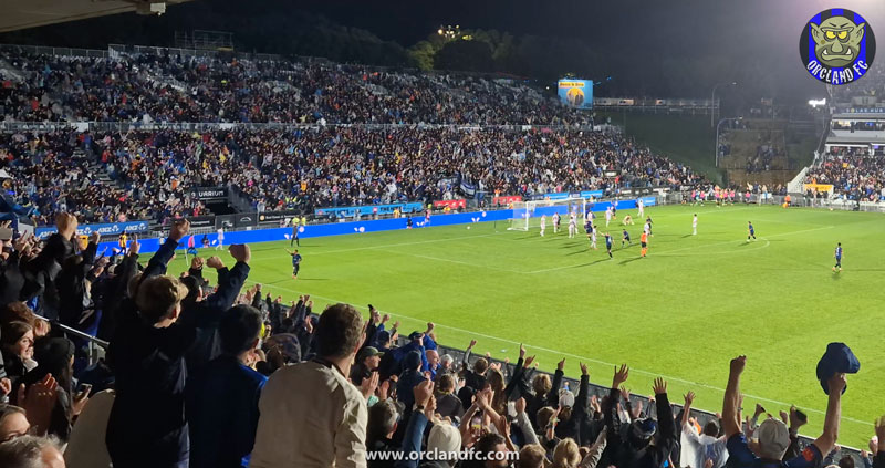 Marlee François celebrating his Olympic Goal in Auckland FC vs. Perth Glory FC - April 2025