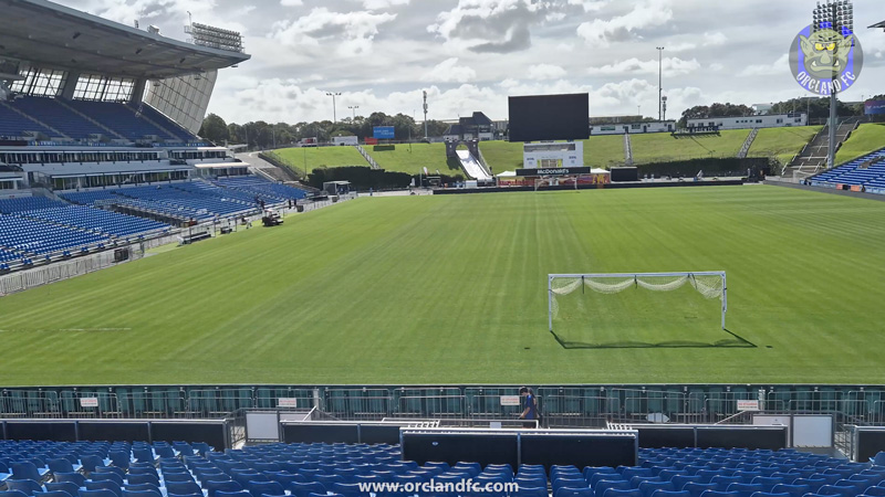 Pitch View from Bay 22 where The Port is for Auckland FC matches at Go Media Stadium - Orcland FC