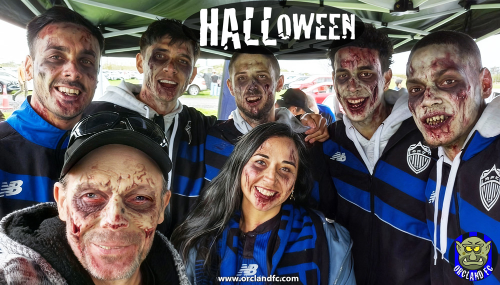 An Auckland FC Halloween - Rob & Ange with Auckland FC players Cam Howieson, Logan Rogerson, Jake Brimmer, Marlee François and Dan Hall | Orcland FC