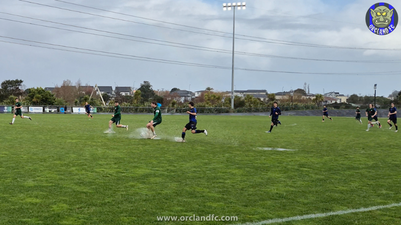 Water on the pitch - Bay Olympic FC vs. Auckland FC Reserves - New Zealand Northern League - Orcland FC