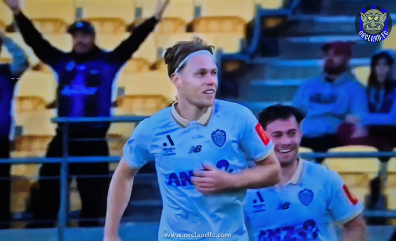 Sam Cosgrove after his Auckland FC goal against Wellington Phoenix - November 2025 | Orcland FC covering the A-League