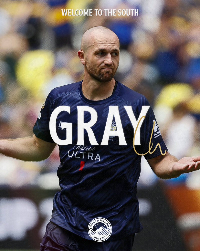 Christian Gray has transferred from Auckland CIty FC to South Island United for the OFC Pro League | Orcland FC