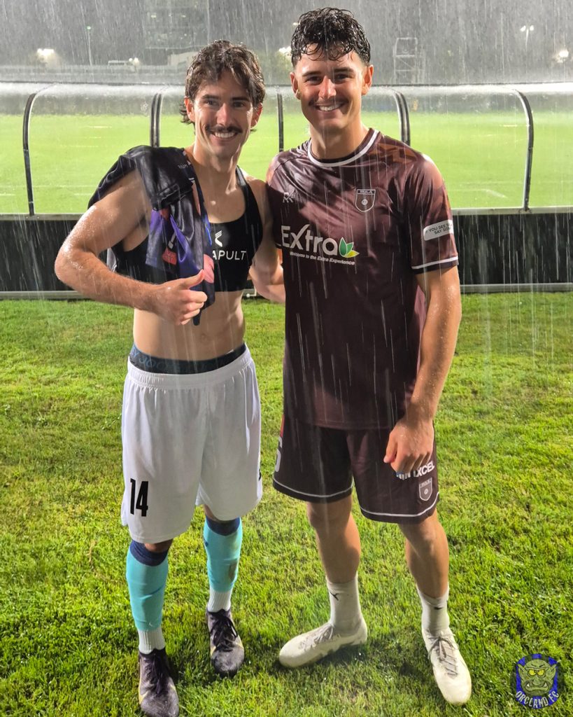 Liam Gillion Auckland FC with brother Fergus Gillion Bula FC - OFC Pro League 2026 - Orcland FC