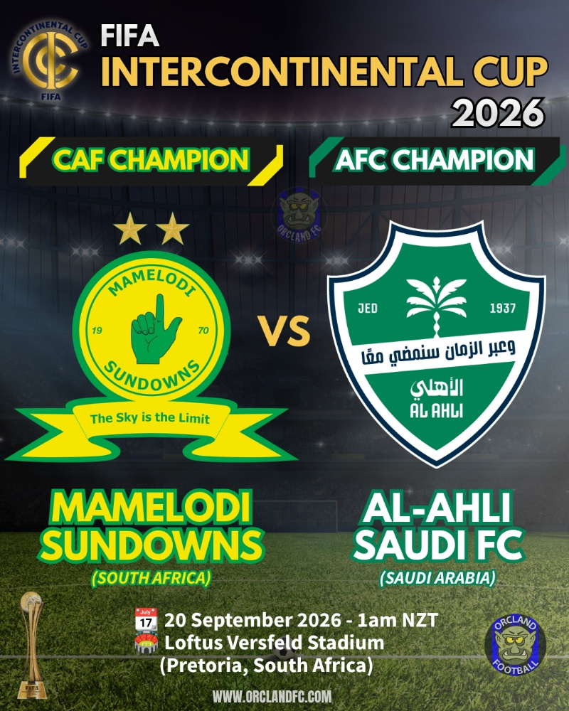 Mamelodi Sundowns vs Al Ahli Saudi FC - FIFA Intercontinental Cup 2026 - Orcland Football