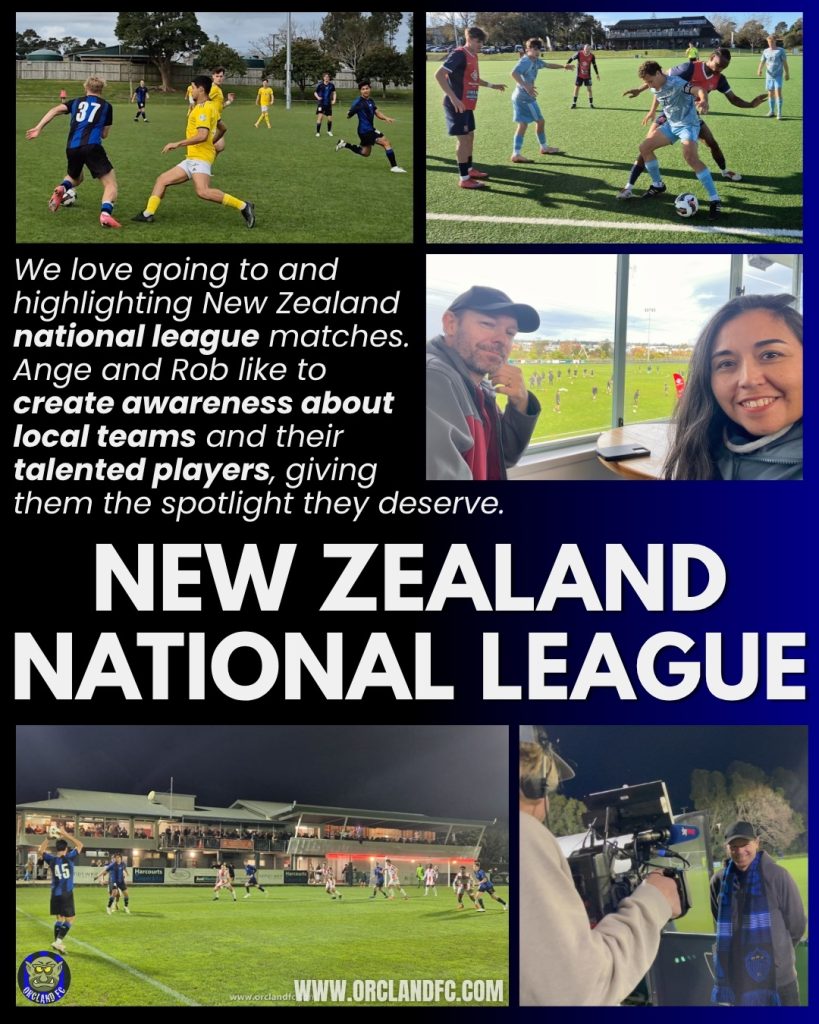 Orcland FC - New Zealand National League content creators. We love going to and highlighting New Zealand national league matches. Ange and Rob like to create awareness about local teams and their talented players, giving them the spotlight they deserve.