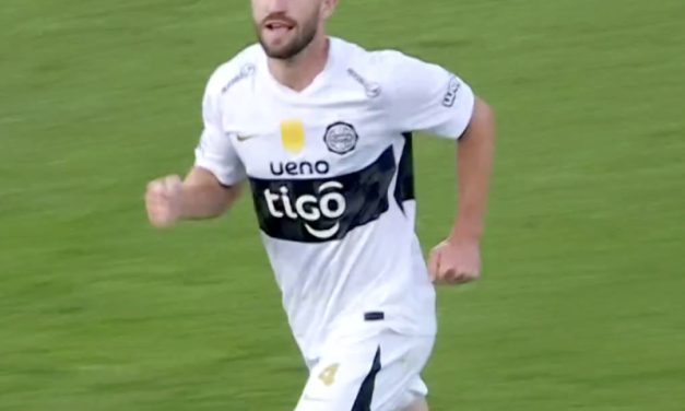 Tim Payne’s first goal for Olimpia on his Debut
