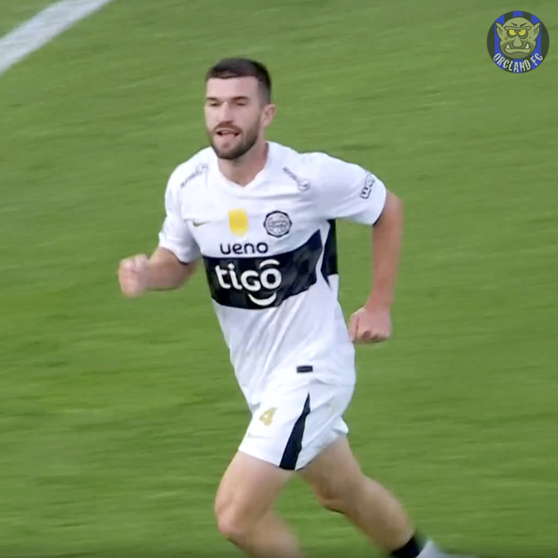 Tim Payne scores a goal on his Debut for Club Olimpia (Paraguay)